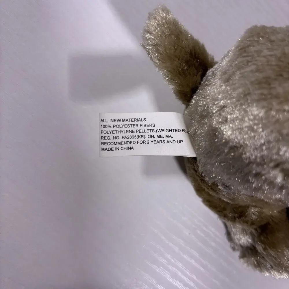 Vintage Golden Bear Pug Plush 2001 Collection Stuffed Dog Toy 8” EUC w/ Tag